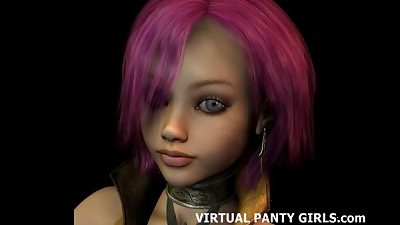 3d hentai stripper in little tiny pink panties